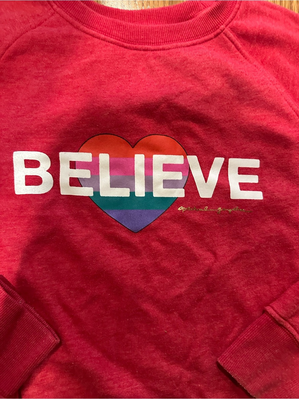 Spiritual Gangster Red Graphic Crewneck Sweatshirt - Picture 2 of 4